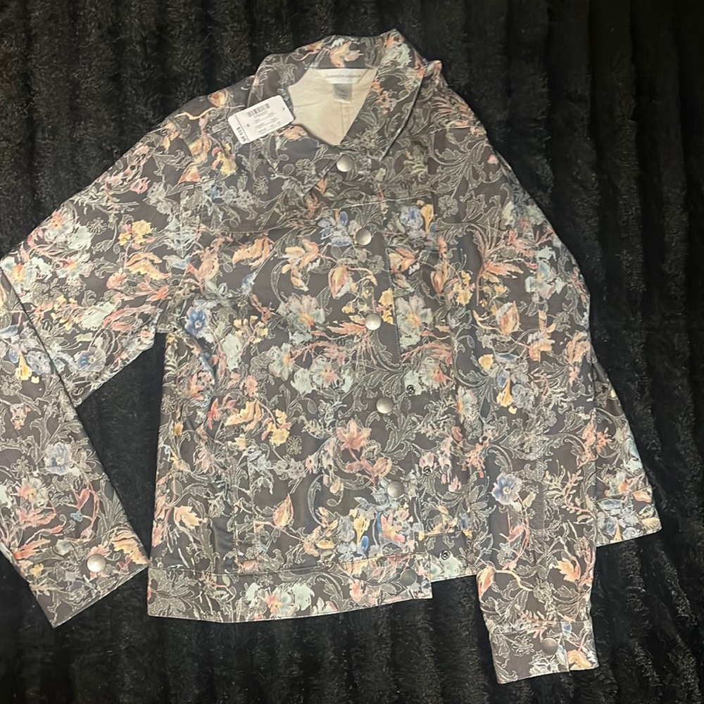 Christopher Banks Floral Grey Jacket (new with tags)